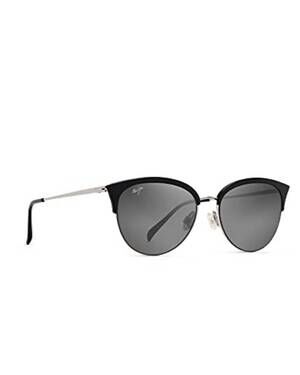 NEW MAUI JIM men's olili sunglasses in gloss black/ neutral grey